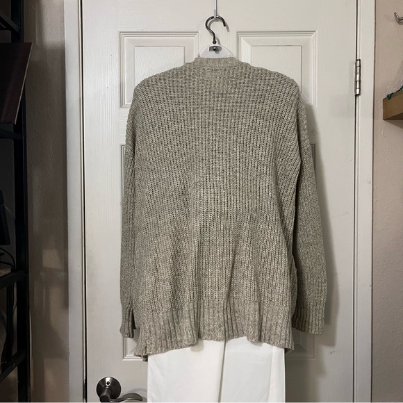Arizona Jean Co Button Front Oatmeal Cardigan Sweater Sz S - Picture 2 of 8